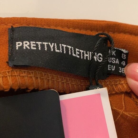 𝅺pretty little thing wrap fringe mini skirt size 4 twist front - Picture 8 of 11